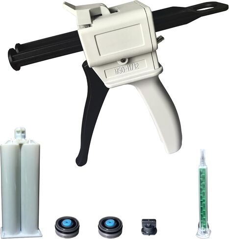 Dispenser Gun, 50ml Dispensing Gun Kit Impression Mixing Dispensing Dispenser AB Gun 1:1/1:2/10:1 or 55ML Single (50ML-1:1) in Saudi Arabia