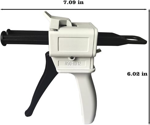 Dispenser Gun, 50ml Dispensing Gun Kit Impression Mixing Dispensing Dispenser AB Gun 1:1/1:2/10:1 or 55ML Single (50ML-1:1) in Saudi Arabia