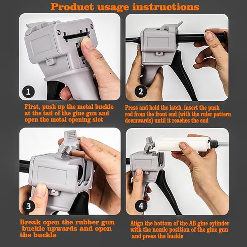 Dispenser Gun, 50ml Dispensing Gun Kit Impression Mixing Dispensing Dispenser AB Gun 1:1/1:2/10:1 or 55ML Single (50ML-1:1) in Saudi Arabia