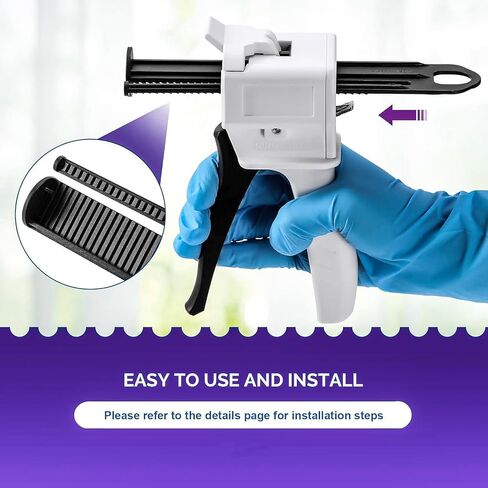 Dispenser Gun, 50ml Dispensing Gun Kit Impression Mixing Dispensing Dispenser AB Gun 1:1/1:2/10:1 or 55ML Single (50ML-1:1) in Saudi Arabia
