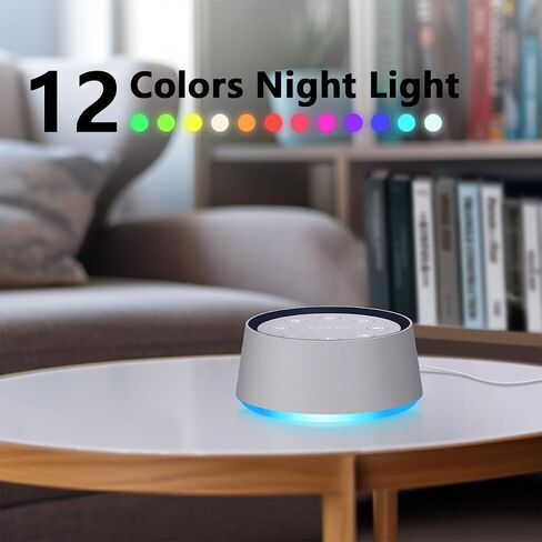 Small Digital Alarm Clock Sound Machine for Bedroom Nightlight White Noise Machine Plug in Clock with 30 Wake up Sounds Lound Alarm Clock for Heavy Sleepers Snooze for Kids Adult 32 Adjustable Volume in Kuwait