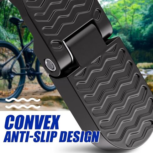 TOBWOLF 2PCS Bike Rear Pedals, Aluminium Bicycle Foot Peg, Non-Slip Ebike Foot Pegs for Passenger, Folding Rear Bicycle Footrest Pedals for E-Bike, Mountain Bike, Folding Bicycle in Saudi Arabia