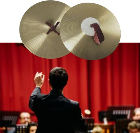 Professional 12-Inch Alloy Brass Crash Cymbals Pair - Durable Percussion for Drum Kits, Stage, & Beginners in Saudi Arabia