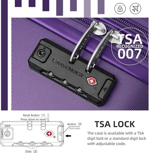 LARVENDER Carry On Luggage 22x14x9 Airline Approved with Spinner Wheels, Expandable 20 Inch Luggage with TSA Lock, Hard Shell Carry On Suitcases for Women Men, Berry in Kuwait