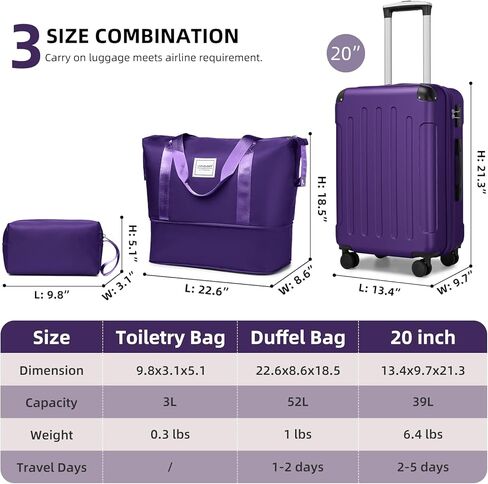 LARVENDER Carry On Luggage 22x14x9 Airline Approved with Spinner Wheels, Expandable 20 Inch Luggage with TSA Lock, Hard Shell Carry On Suitcases for Women Men, Berry in Kuwait