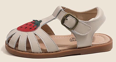 Wuiwuiyu الصغار الصغار Little T-Strap Hook & Loop Dress Strawberry Summer Shoes Angle Toe Carrot Sandals in Saudi Arabia