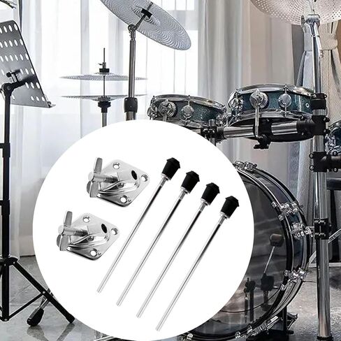 Bass Drum Legs Drum Stands Leg Professional Stable Anti Skid, Metal, Bass Drum Feet for Precussion Instrument Drum Replace, 1 Set in Kuwait