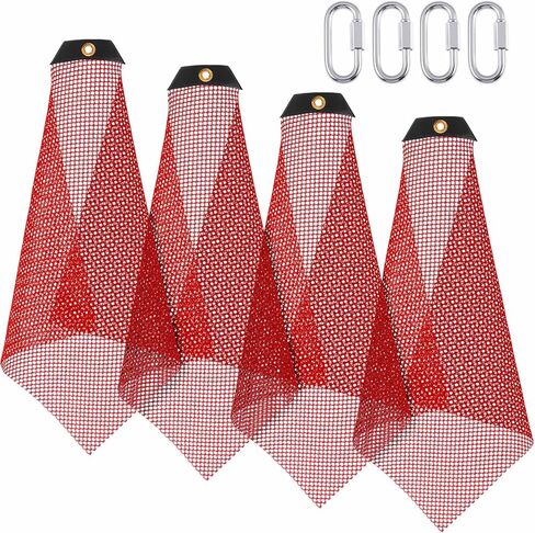4 مجموعات علم السلامة العلم الحمراء شبكة السلامة مع رابط سريع 18 "× 18" لأحمال الشاحنة (زاوية واحدة) in Kuwait