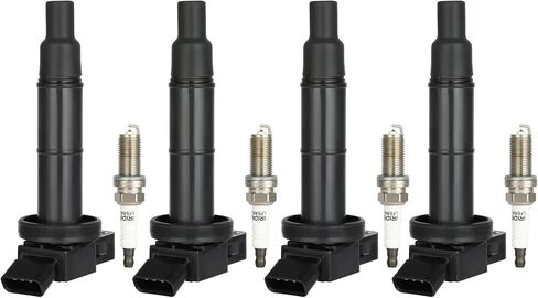 Coils Coils Coils ECCPP من 4 UF837 ، حزم لفائف ، لشيفروليه سبارك 2016-2022 L4 1.4L DOHC ، استبدل KD-7209 ، UF837 in Kuwait