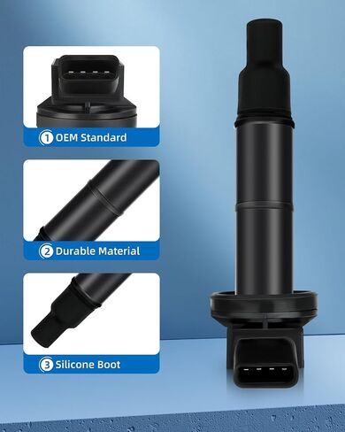 Coils Coils Coils ECCPP من 4 UF837 ، حزم لفائف ، لشيفروليه سبارك 2016-2022 L4 1.4L DOHC ، استبدل KD-7209 ، UF837 in Kuwait