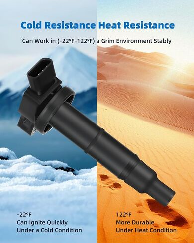 Coils Coils Coils ECCPP من 4 UF837 ، حزم لفائف ، لشيفروليه سبارك 2016-2022 L4 1.4L DOHC ، استبدل KD-7209 ، UF837 in Kuwait