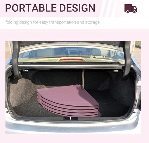 Soozier Pole Dance Mat, 2"T x 5'W Folding Pole Crash Mat for Home, Lightweight and Foldable in Kuwait