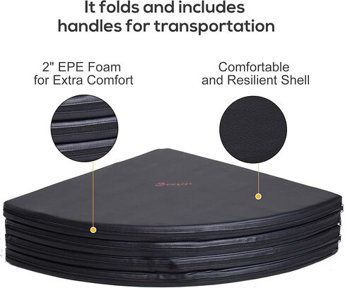 Soozier Pole Dance Mat, 2"T x 5'W Folding Pole Crash Mat for Home, Lightweight and Foldable in Kuwait