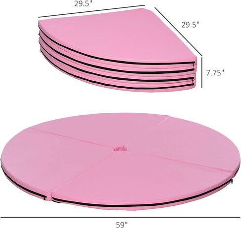 Soozier Pole Dance Mat, 2"T x 5'W Folding Pole Crash Mat for Home, Lightweight and Foldable in Kuwait