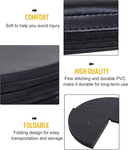 Soozier Pole Dance Mat, 2"T x 5'W Folding Pole Crash Mat for Home, Lightweight and Foldable in Kuwait