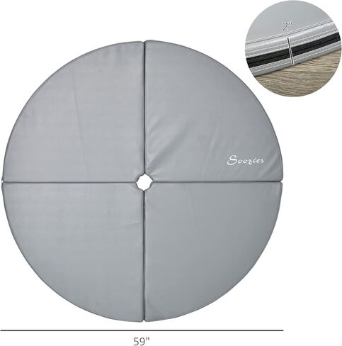 Soozier Pole Dance Mat, 2"T x 5'W Folding Pole Crash Mat for Home, Lightweight and Foldable in Saudi Arabia