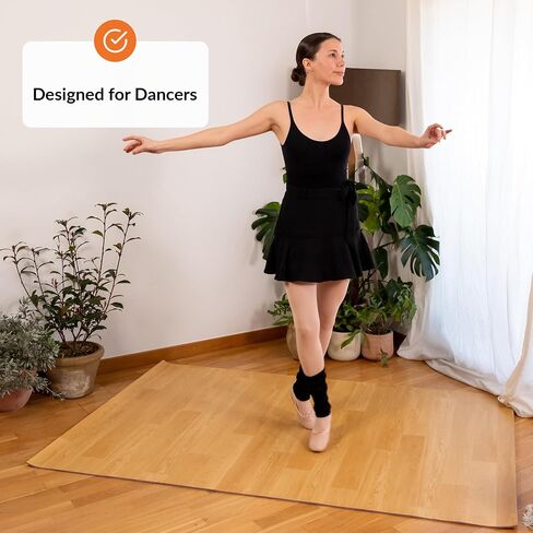 Marley Dance Floor for Home & Studio | متوفر في 4ft × 6ft و 3ft × 4ft | حصيرة حلبة الرقص المحمولة للباليه ، الصنبور ، الرقص الأيرلندي والمزيد | ترحيل أرضيات الفينيل للراقصات | مارلي الأرضيات | 5 مم in Kuwait