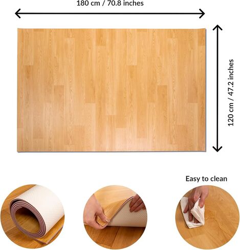 Marley Dance Floor for Home & Studio | متوفر في 4ft × 6ft و 3ft × 4ft | حصيرة حلبة الرقص المحمولة للباليه ، الصنبور ، الرقص الأيرلندي والمزيد | ترحيل أرضيات الفينيل للراقصات | مارلي الأرضيات | 5 مم in Kuwait
