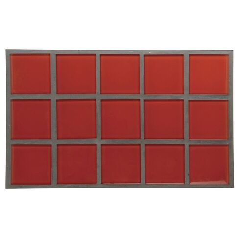 Hubert Hot Food Tile Trays Red Glass Hottile - 21 "L X 12 3/4" W in Kuwait