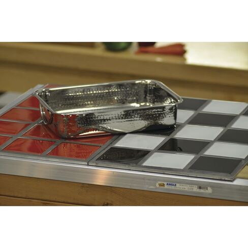 Hubert Hot Food Tile Trays Red Glass Hottile - 21 "L X 12 3/4" W in Kuwait