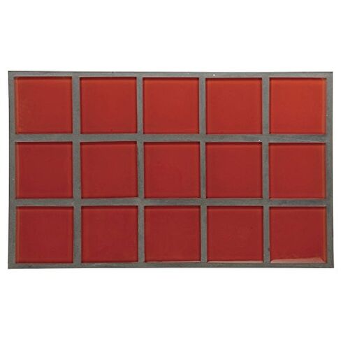 Hubert Hot Food Tile Trays Red Glass Hottile - 21 "L X 12 3/4" W in Kuwait