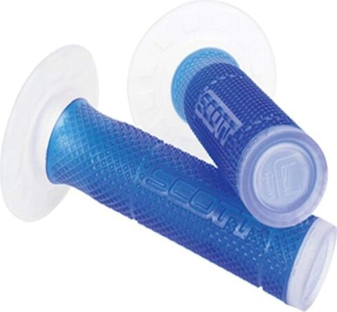 SCOTT SX II MX Offroad Grips + Donuts Blue/Clear (219624-1092) in Saudi Arabia