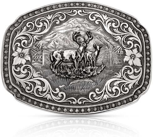 Montana Silversmiths Men's Classic Eagle Buckle Silver One Size in Kuwait