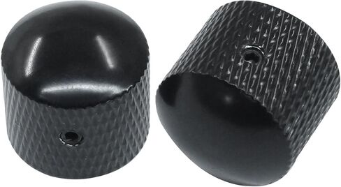 4 PCS Metal Guitar Knobs ، مقابض التحكم في نغمة الصوت ، قطع غيار مقابض القبة ، مقبض الغيتار المربوط للغيتار الكهربائي واللاعبين الجهير (أسود) in Kuwait