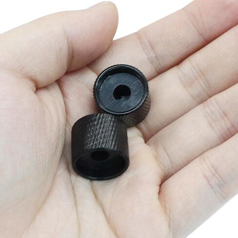 4 PCS Metal Guitar Knobs ، مقابض التحكم في نغمة الصوت ، قطع غيار مقابض القبة ، مقبض الغيتار المربوط للغيتار الكهربائي واللاعبين الجهير (أسود) in Kuwait