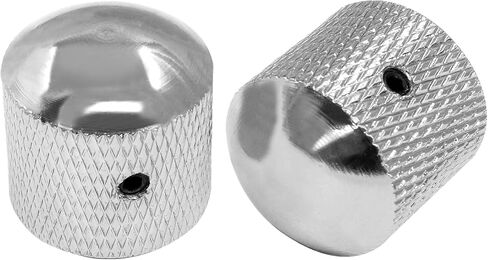 4 PCS Metal Guitar Knobs ، مقابض التحكم في نغمة الصوت ، قطع غيار مقابض القبة ، مقبض الغيتار المربوط للغيتار الكهربائي واللاعبين الجهير (أسود) in Kuwait