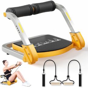 Ab Trainer/Crunch Machine, Ab Workout Equipment, 4 Adjustable Resistance, Sit Up Machine for Stomach Workout, 350 LBS Weight Capacity, Automatic Rebound, Ab Core Machine,Fitness Equipment for Home in Saudi Arabia
