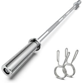 Olympic Barbell Bar 55", 2In-Weight Lifting Bar Standard Straight Barbell Bars for Bench Press/Hip Thrusts/Biceps/Lunges/Squat/Strength-Training Home Gym Weight Bar, 2 Collars(500lb Capacity) in Saudi Arabia