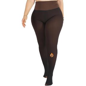 MERYLURE Plus Size Tummy Control Top Fleece Lined Tights for Women, High Waist Fake Translucent Warm Thermal Pantyhose in Kuwait