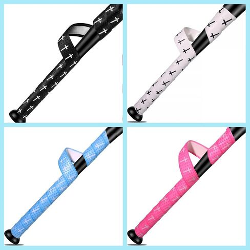 4 PCS Cross Baseball Bat Grip Tapes ، 1.5 ملم ، الشريط الكامل للكرة اللينة ، غلاف الخفافيش غير المنقوش ، لمقابض الرياضات متعددة الرياضات in Saudi Arabia
