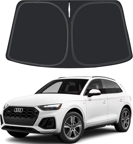 شمس قابلة للطي الظل Wodsta تغطية كاملة الزجاج الأمامي المتوافق مع Tesla Cybertrunk 2023-2025 4 طبقات سميكة النوافذ قشرة 240T بوليستر الزجاج الأمامي in Kuwait