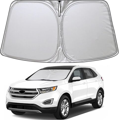 Foldable Sun Shade WODSTA Full Coverage Windshield Sunshade Compatible with Tesla Cybertrunk 2023-2025 4-Layer Thickened Windows Visor 240T Polyester Windshield Sun Shade in Saudi Arabia