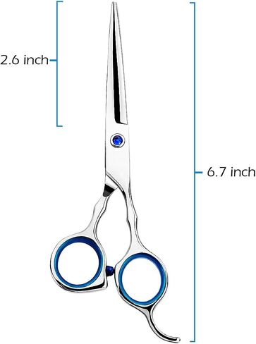 Hair Cutting Scissors Professional Home Haircutting Barber Salon Thinning Shears Kit for Men Women 6CR 660C Stainless Steel with Comb and Case in Saudi Arabia