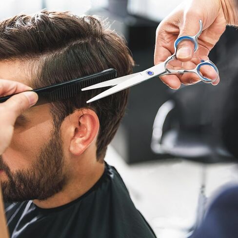 Hair Cutting Scissors Professional Home Haircutting Barber Salon Thinning Shears Kit for Men Women 6CR 660C Stainless Steel with Comb and Case in Saudi Arabia