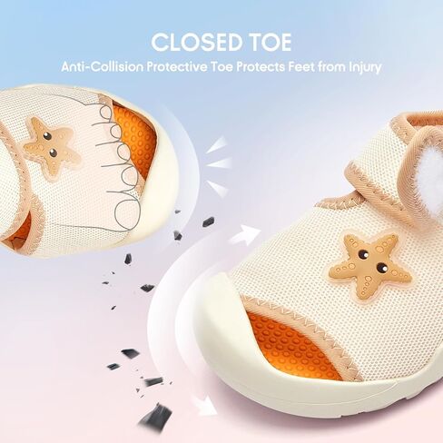 Balabala Toddler Girls Boys Sport Sandal, Kids Closed Toe Outdoor Water Sandals Non-slip Lightweight Beach Walking Shoes in Kuwait