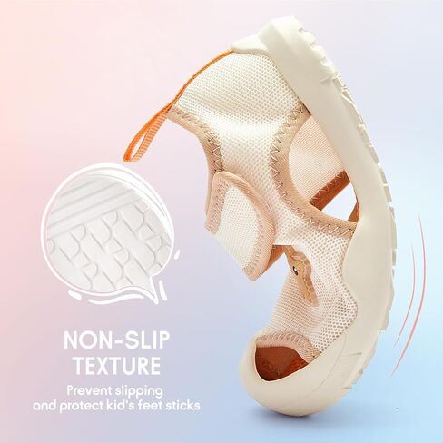 Balabala Toddler Girls Boys Sport Sandal, Kids Closed Toe Outdoor Water Sandals Non-slip Lightweight Beach Walking Shoes in Kuwait