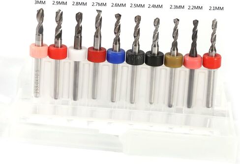 Brrnoo PCB Drill Bits ، Carbide Mini Micro Drill ، سهلة التغيير ، حاوية تخزين رائعة مع حامل ، حفر دقيق من خلال المواد الصلبة ، فتحات لحام العمل الحرفية in Saudi Arabia