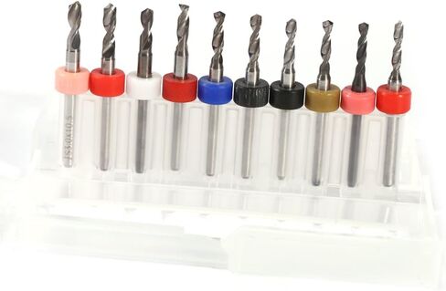 Brrnoo PCB Drill Bits ، Carbide Mini Micro Drill ، سهلة التغيير ، حاوية تخزين رائعة مع حامل ، حفر دقيق من خلال المواد الصلبة ، فتحات لحام العمل الحرفية in Saudi Arabia