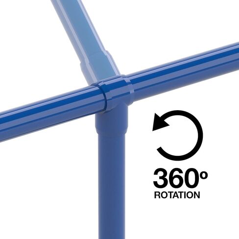 Formufit F034Ste-WH-8 Slip Tee PVC Fitting ، Grade Furniture ، 3/4 "Size ، White (Pack of 8) in Kuwait