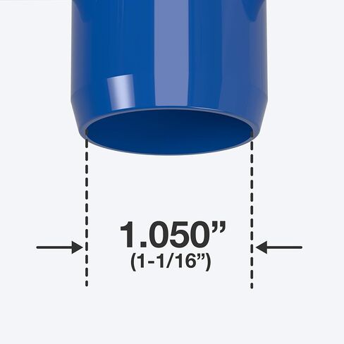 Formufit F034Ste-WH-8 Slip Tee PVC Fitting ، Grade Furniture ، 3/4 "Size ، White (Pack of 8) in Kuwait