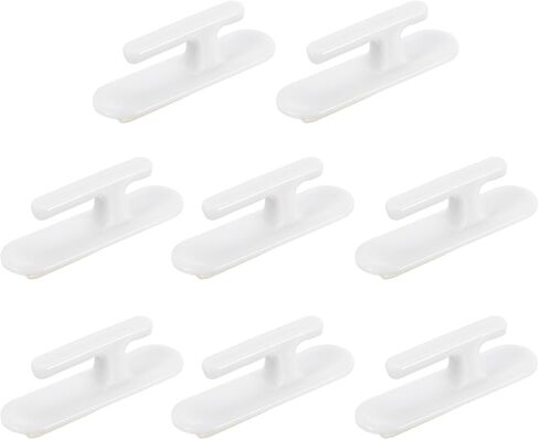 uxcell 4Pcs Blind Cord Holder, Self-Adhesive Window Cord Wrap Cleats, Safety Blind Pull Cord Hooks for Window Blinds Curtains Sun Shades Ropes, White in Saudi Arabia