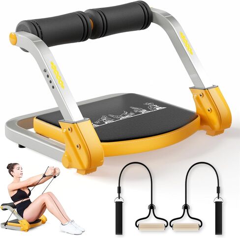 AB Trainer/Crunch Machine ، معدات تجريب AB ، 4 مقاومة قابلة للتعديل ، آلة الجلوس لممارسة تمرين المعدة ، 350 رطلاً قدرة الوزن ، ارتداد أوتوماتيكي ، آلة AB الأساسية ، معدات اللياقة البدنية للمنزل in Kuwait