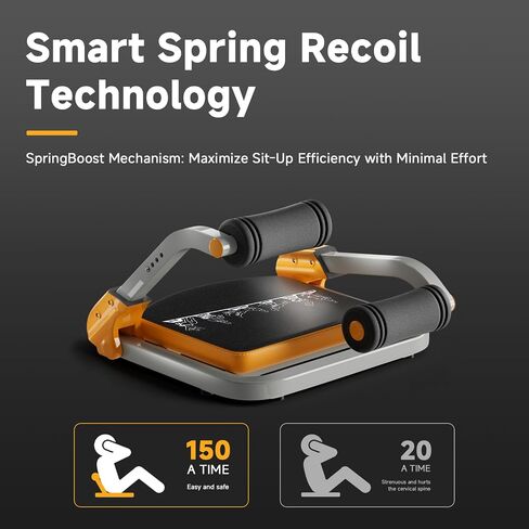 AB Trainer/Crunch Machine ، معدات تجريب AB ، 4 مقاومة قابلة للتعديل ، آلة الجلوس لممارسة تمرين المعدة ، 350 رطلاً قدرة الوزن ، ارتداد أوتوماتيكي ، آلة AB الأساسية ، معدات اللياقة البدنية للمنزل in Kuwait