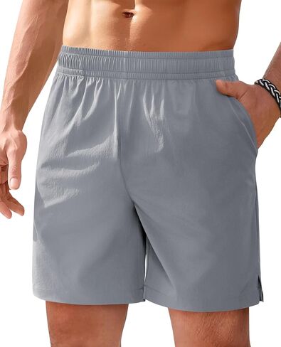 Milin Naco Mens Swim Trunks 7 inch Quick Dry Board Shorts with Zipper Pockets Bathing Suit Men Beach Shorts with Drawstring in Kuwait
