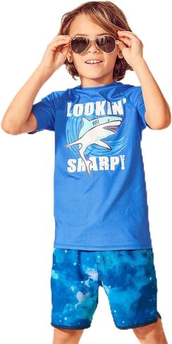 Lands' End Boys Husky Short Sleeve UPF 50 Sun Protection Rash Guard in Saudi Arabia