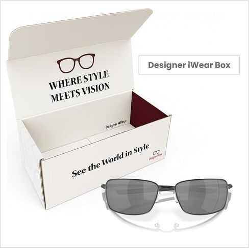 Oakley Square Wire OO4075 407514 60MM Tungsten/Prizm Tungsten Polarized Rectangular Sunglasses for Men + BUNDLE Accessory Leash Kit+ BUNDLE with Designer iWear Eyewear Kit in Saudi Arabia